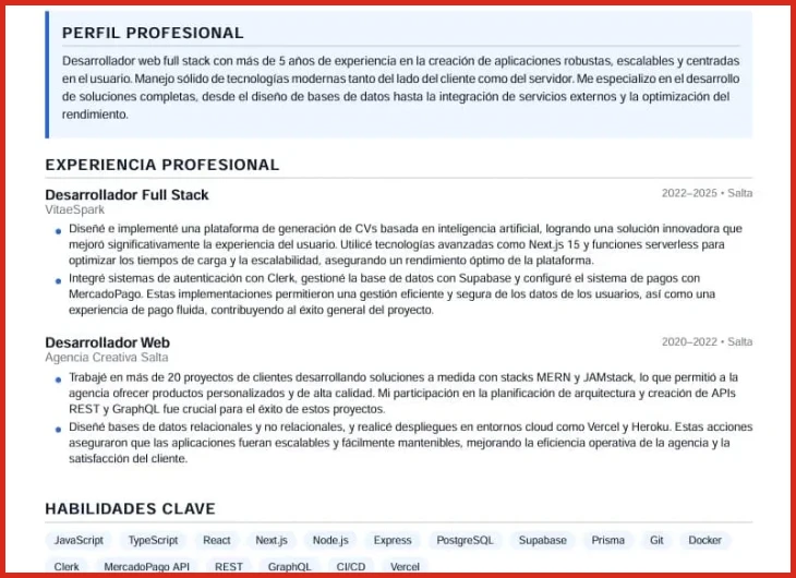 Cómo escribir un perfil profesional efectivo en tu CV tico