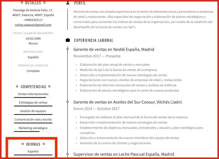 ¿Cómo indicar el nivel de inglés en el currículum - TikTok?