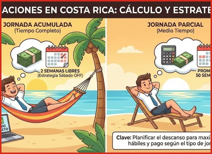 Guía de vacaciones proporcionales en Costa Rica