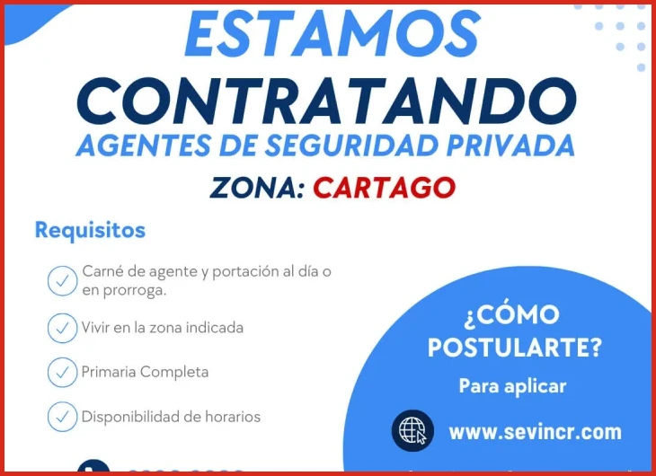 Ofertas de empleo en turismo en Cartago