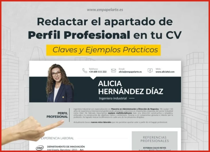Redacta una oración inicial con tu puesto meta y años de trayectoria